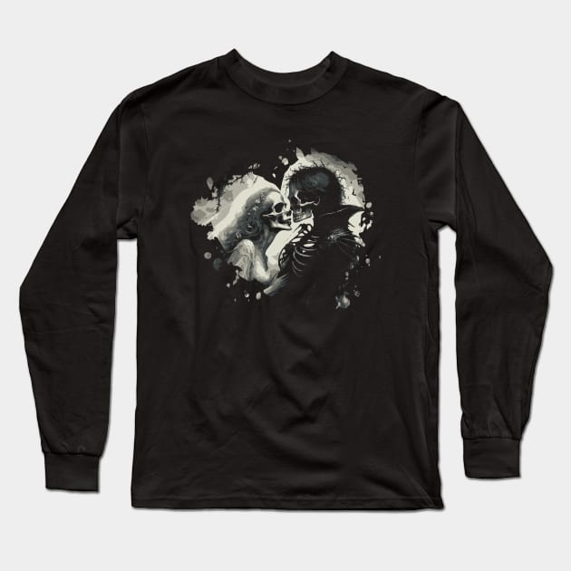 Skeletons Eternal Love Long Sleeve T-Shirt by Trendsdk